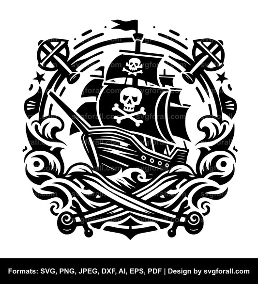 Pirate Ship SVG File