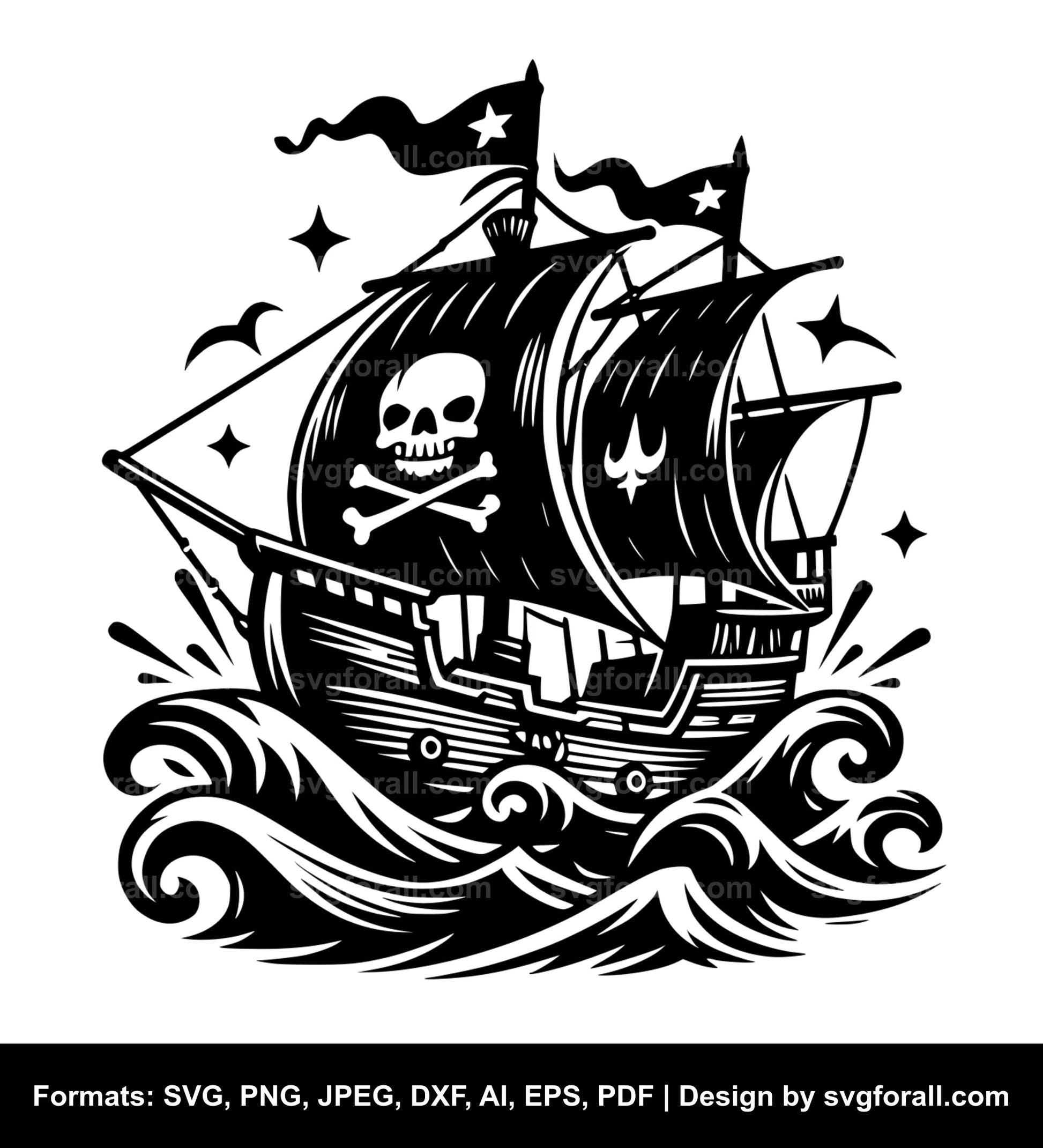 Pirate Ship SVG PNG