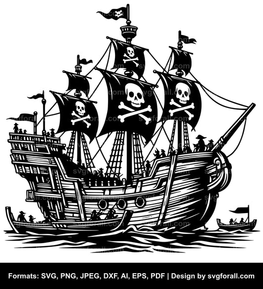 Pirate Ship SVG [for Cricut]