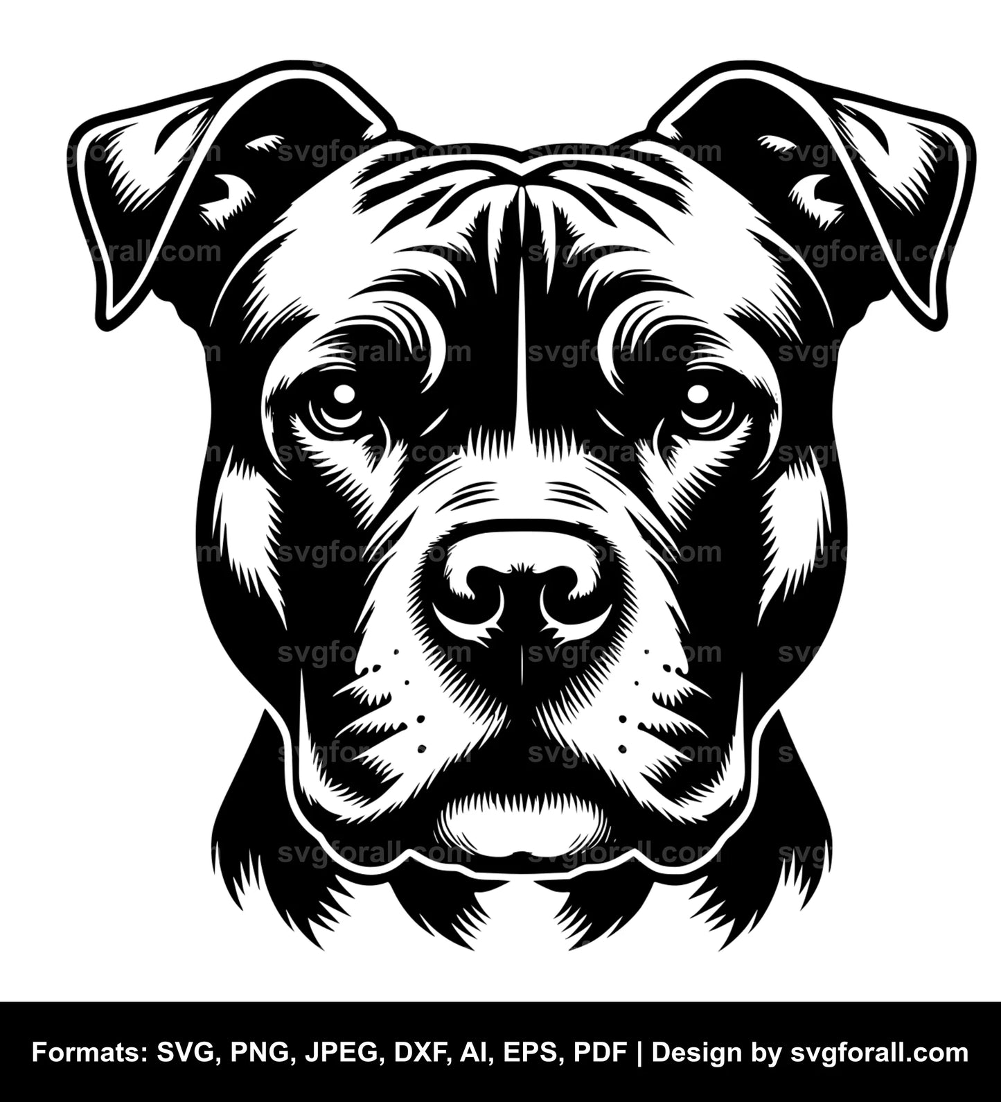 Pitbull Dog SVG