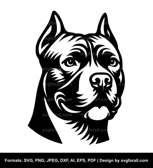 Pitbull Dog SVG Vector