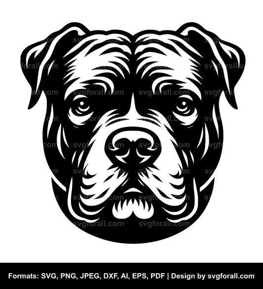 Pitbull Dog Vector SVG