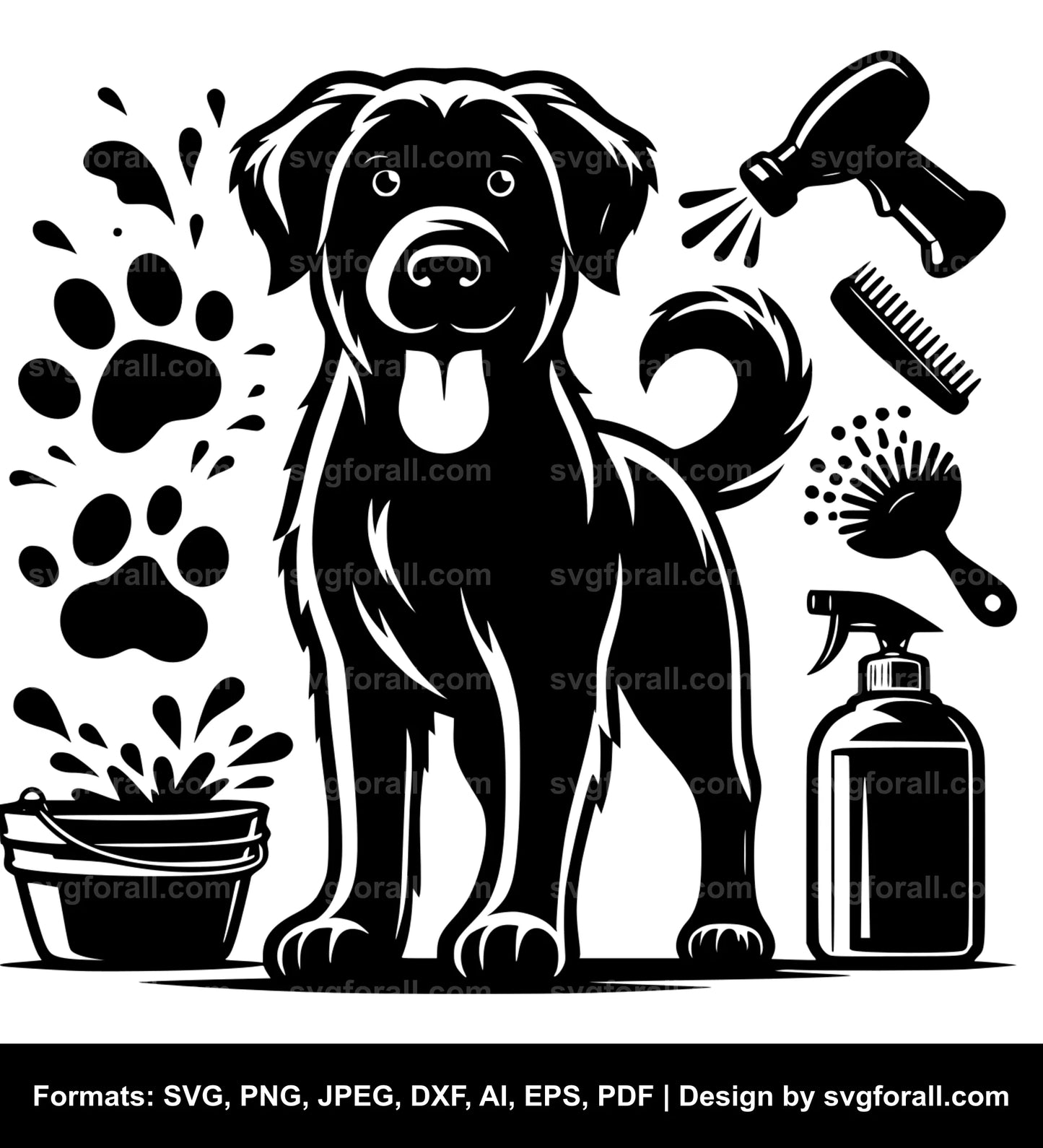 Playful Dog Clipart SVG