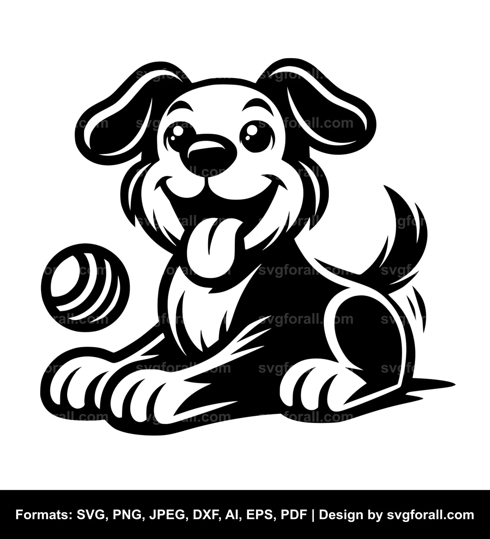 Playful Dog SVG