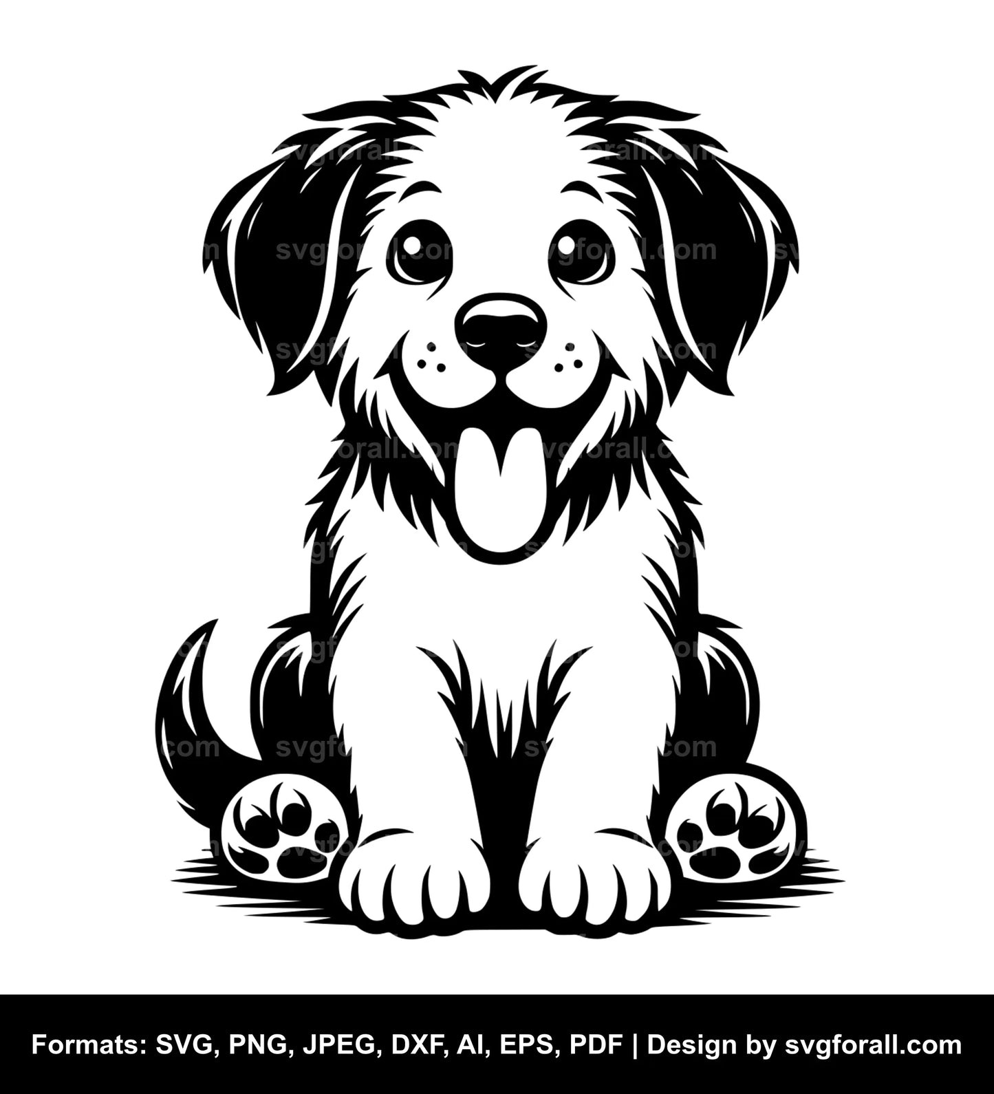 Playful Dog SVG Design