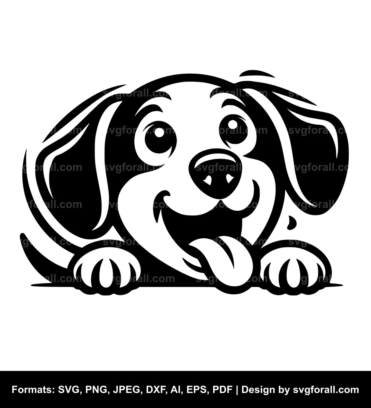 Playful Dog Vector SVG