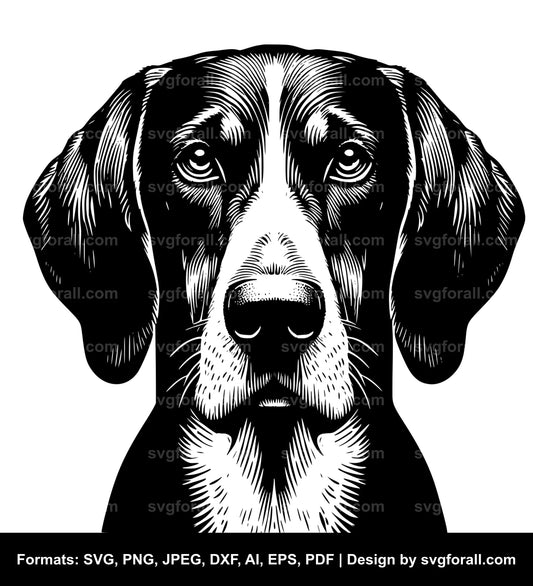 Plott Hound Dog Black SVG