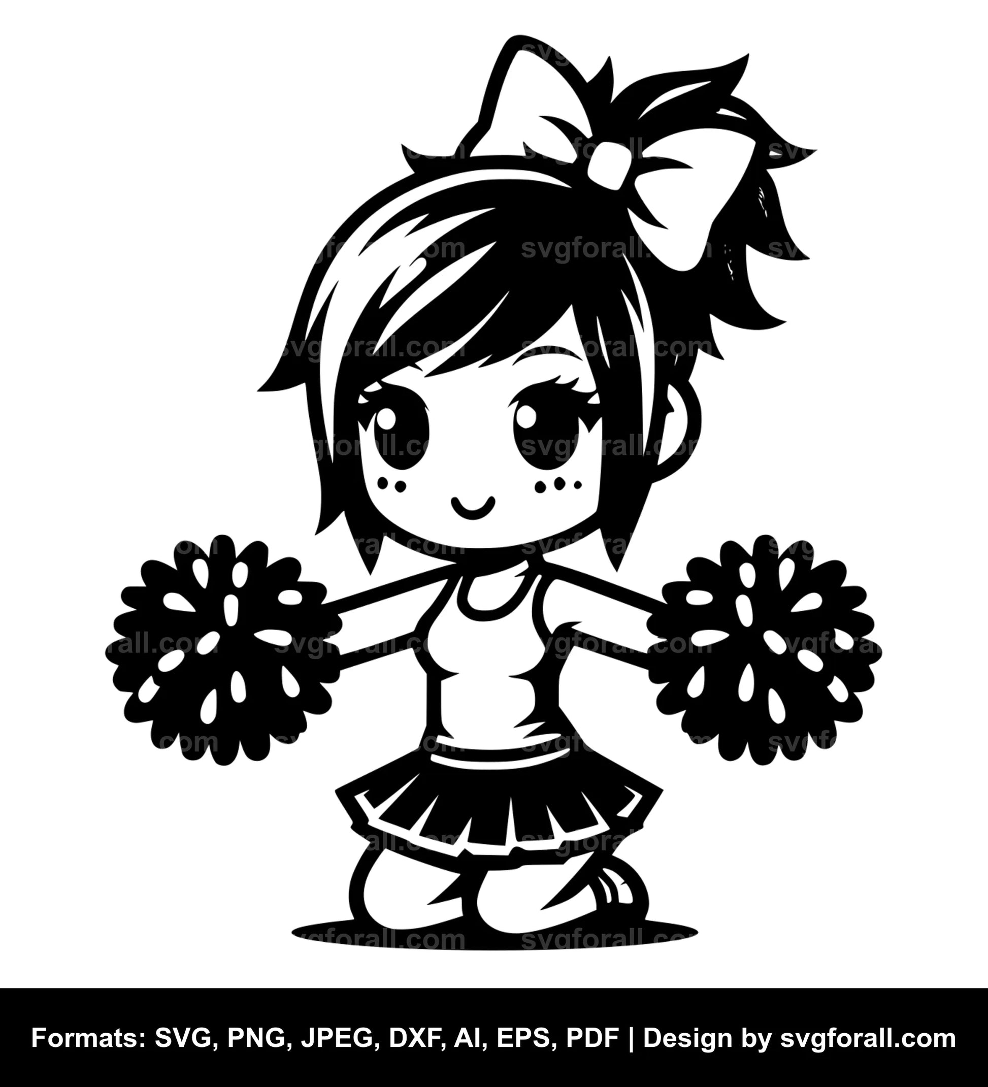 Pom Pom Girl Cricut SVG