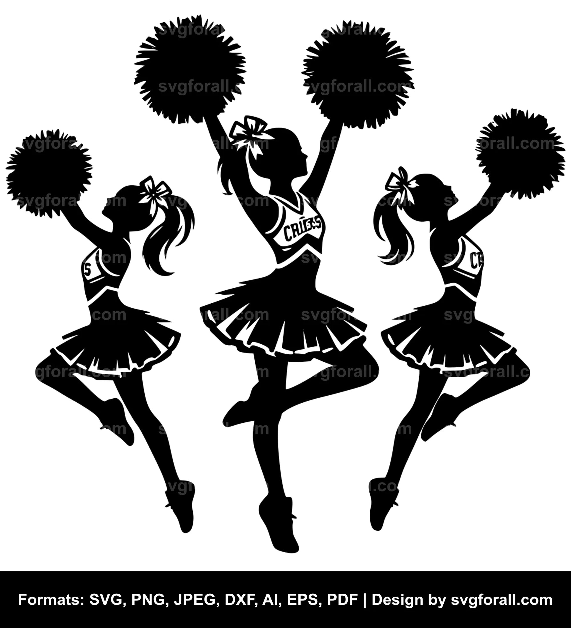 Pom Pom Girl Vector SVG