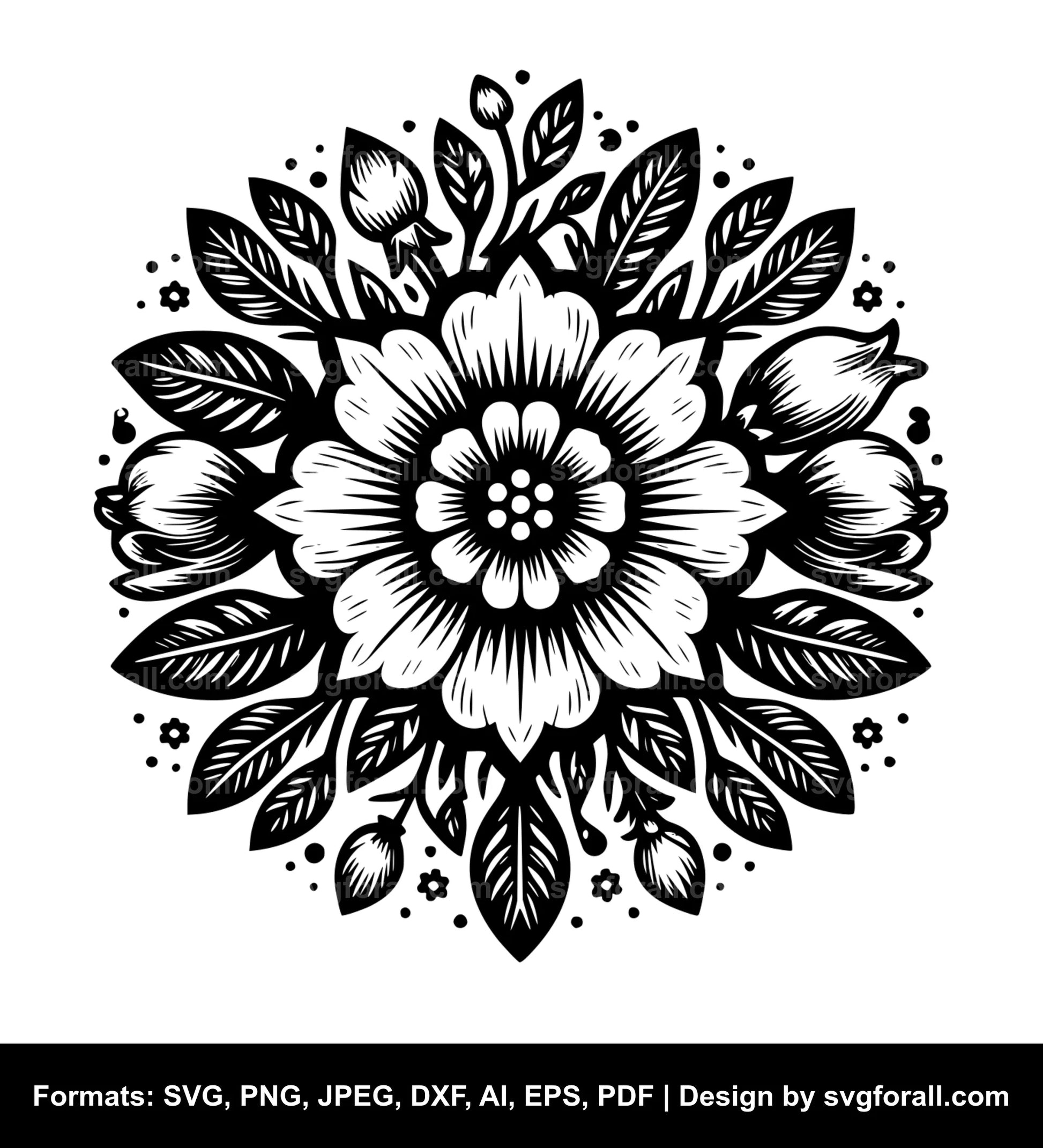 Pomegranate Flower SVG PNG