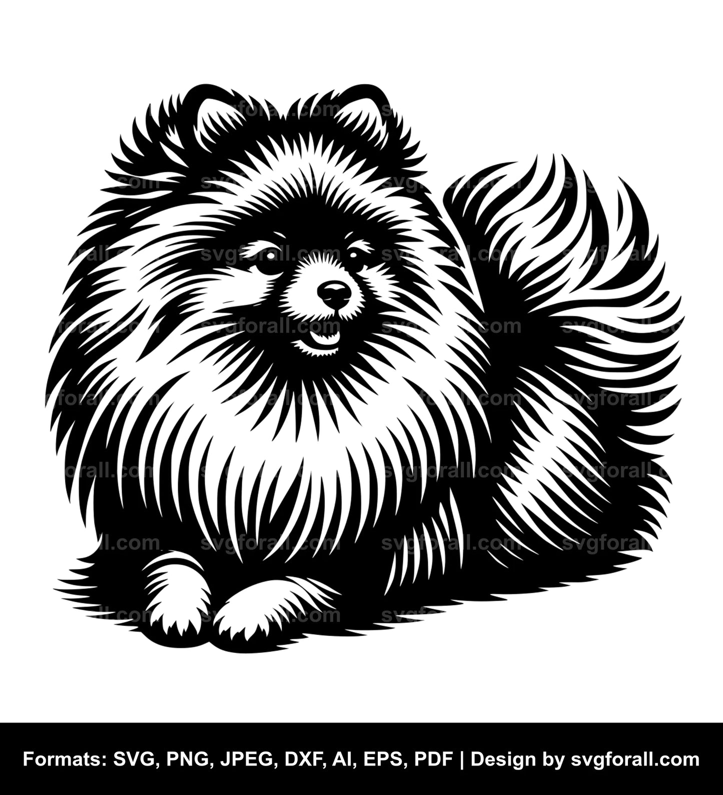 Pomeranian Dog SVG File