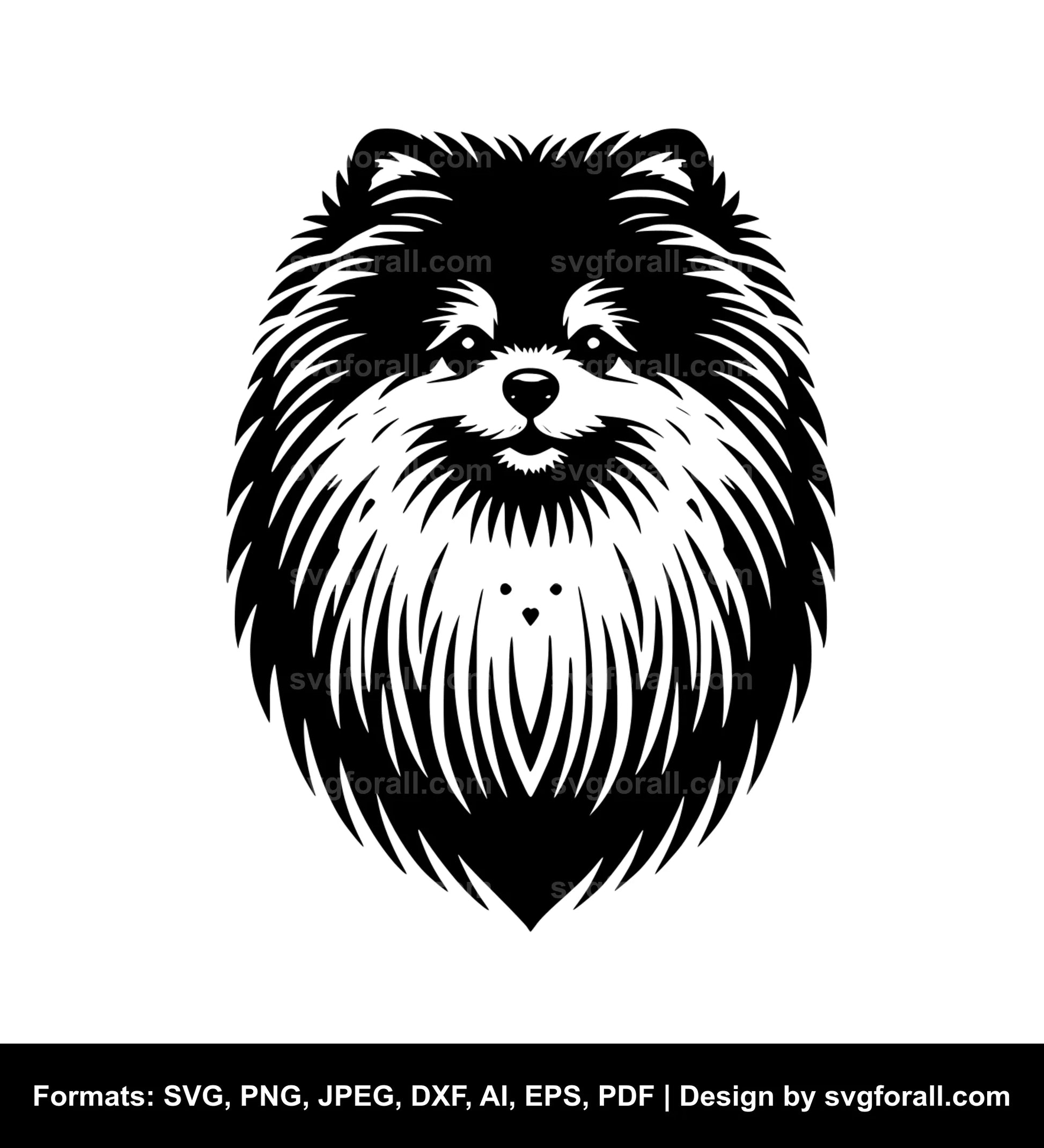 Pomeranian Dog Vector SVG