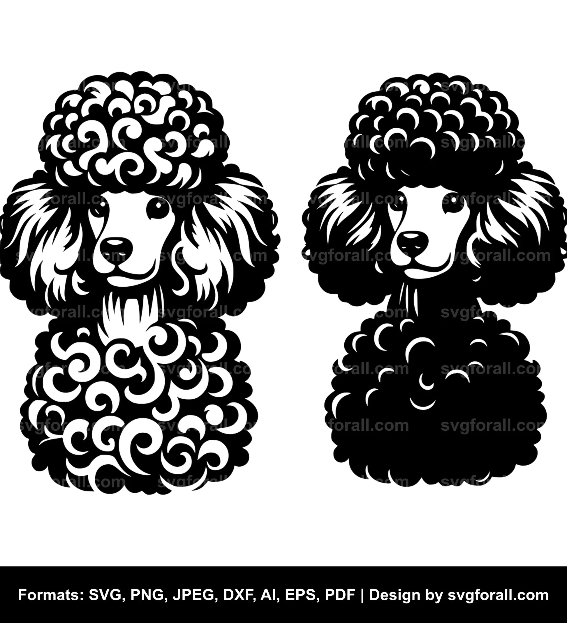 Poodle Dog Black SVG