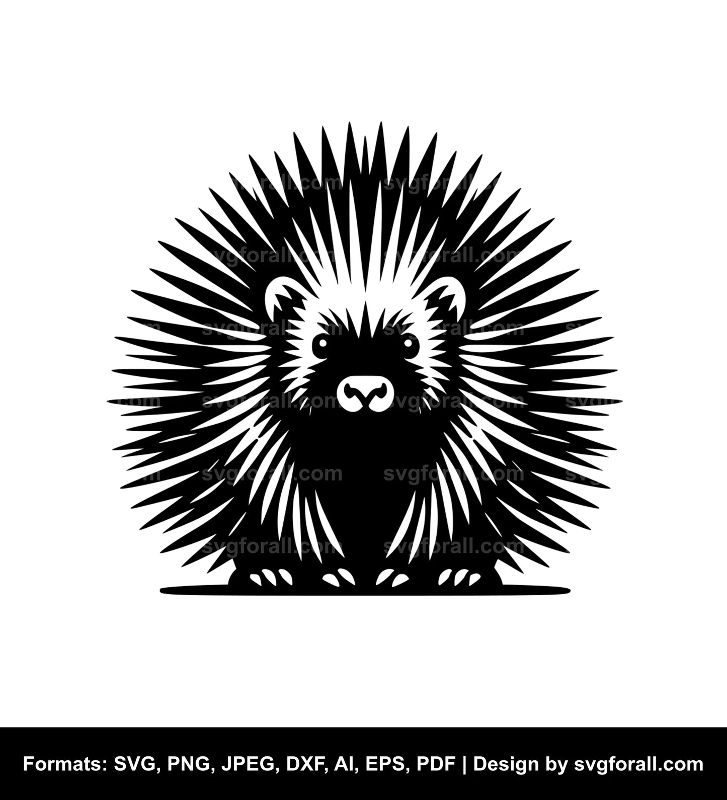 Porcupine Black SVG