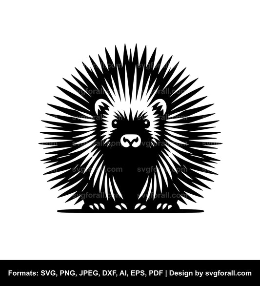 Porcupine Black SVG