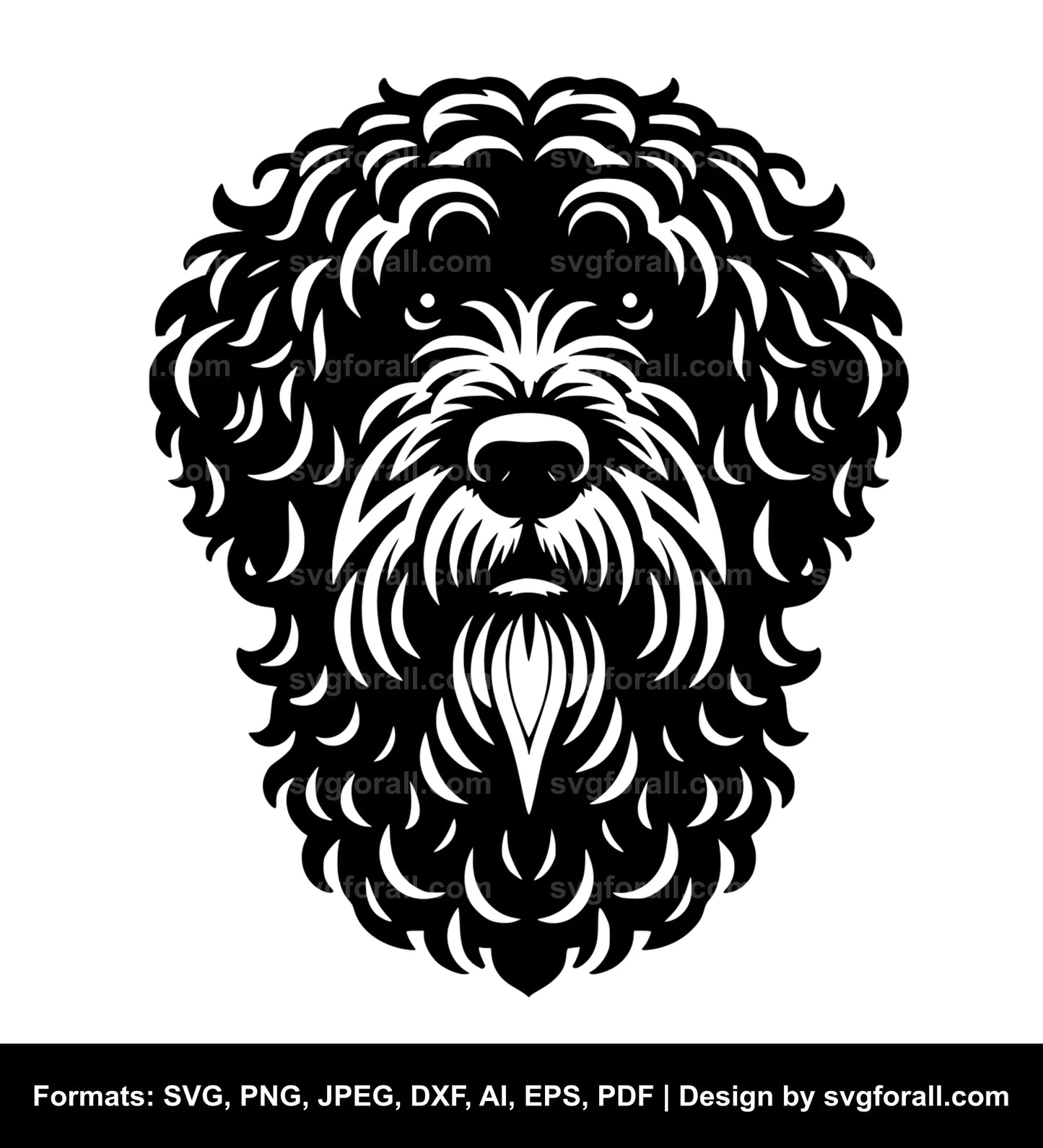 Portuguese Water Dog Black SVG