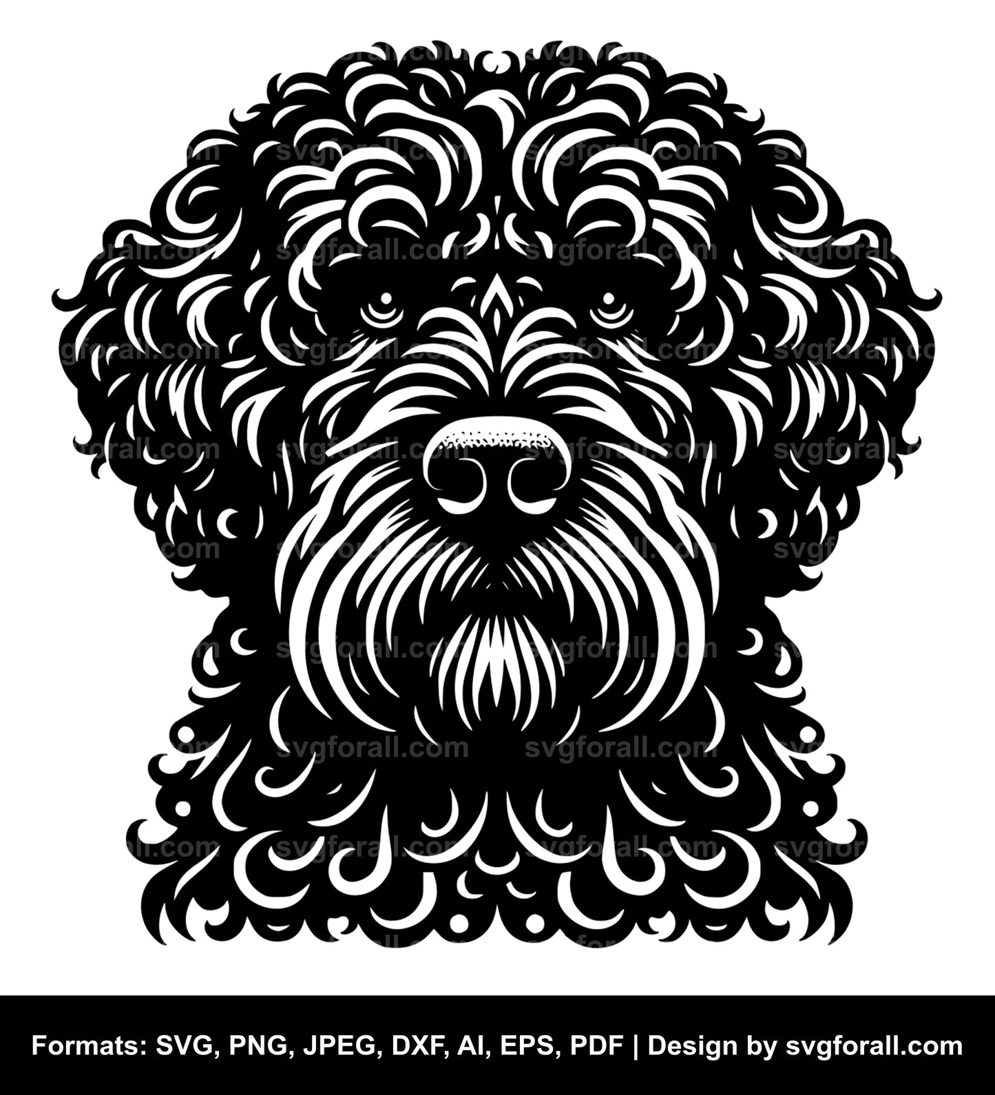 Portuguese Water Dog SVG Design