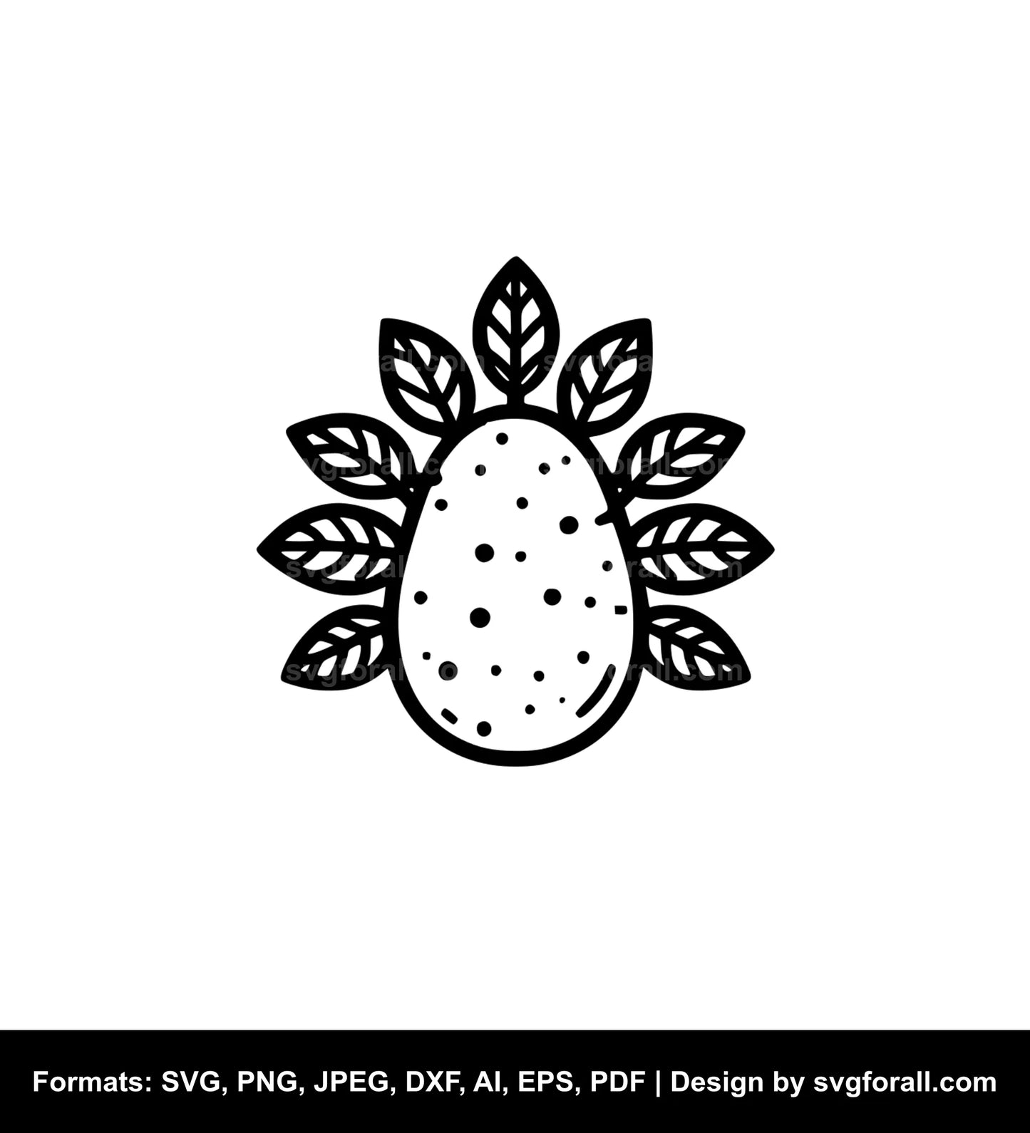 Potato Black SVG