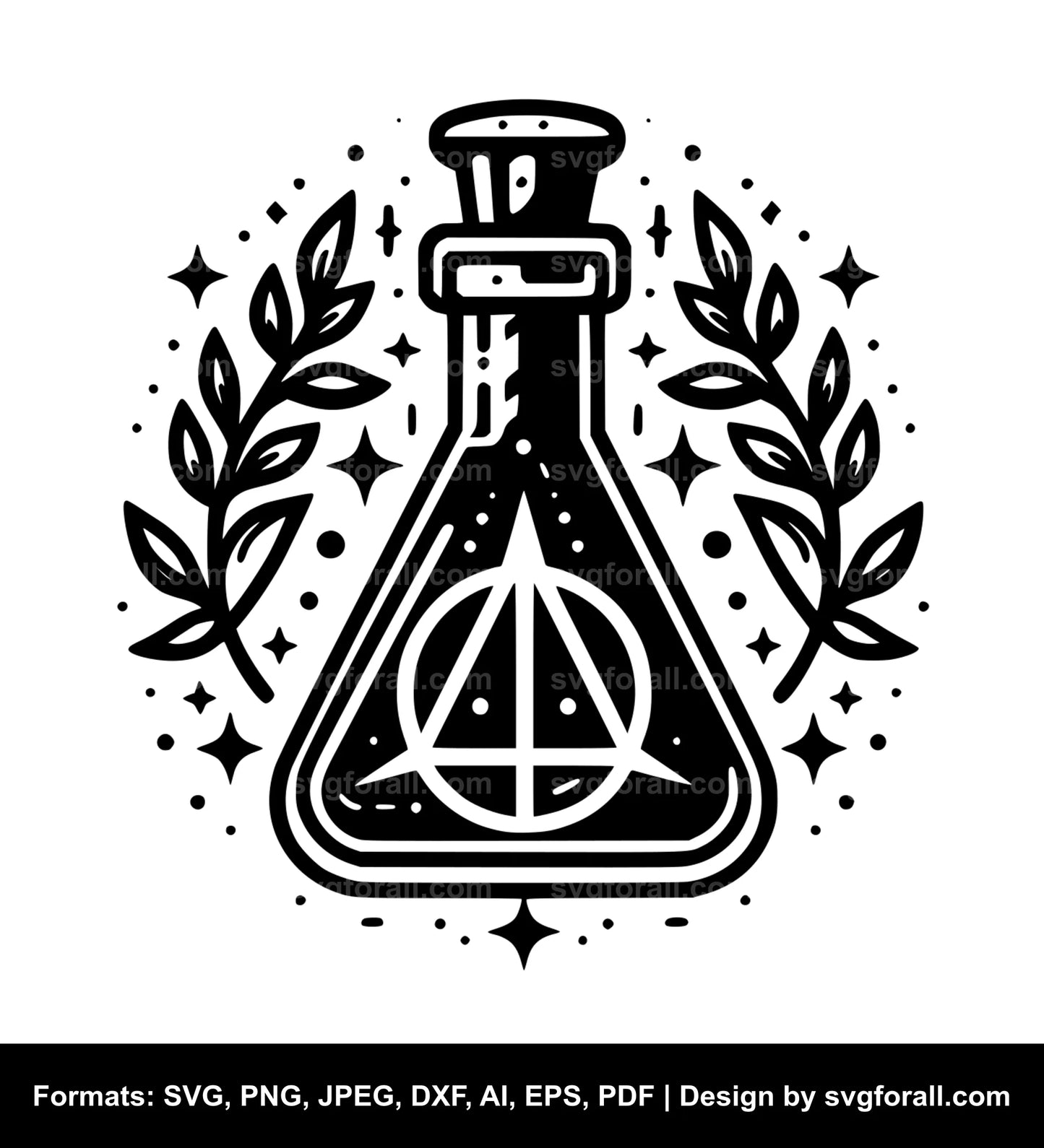 Potion Bottle Black SVG