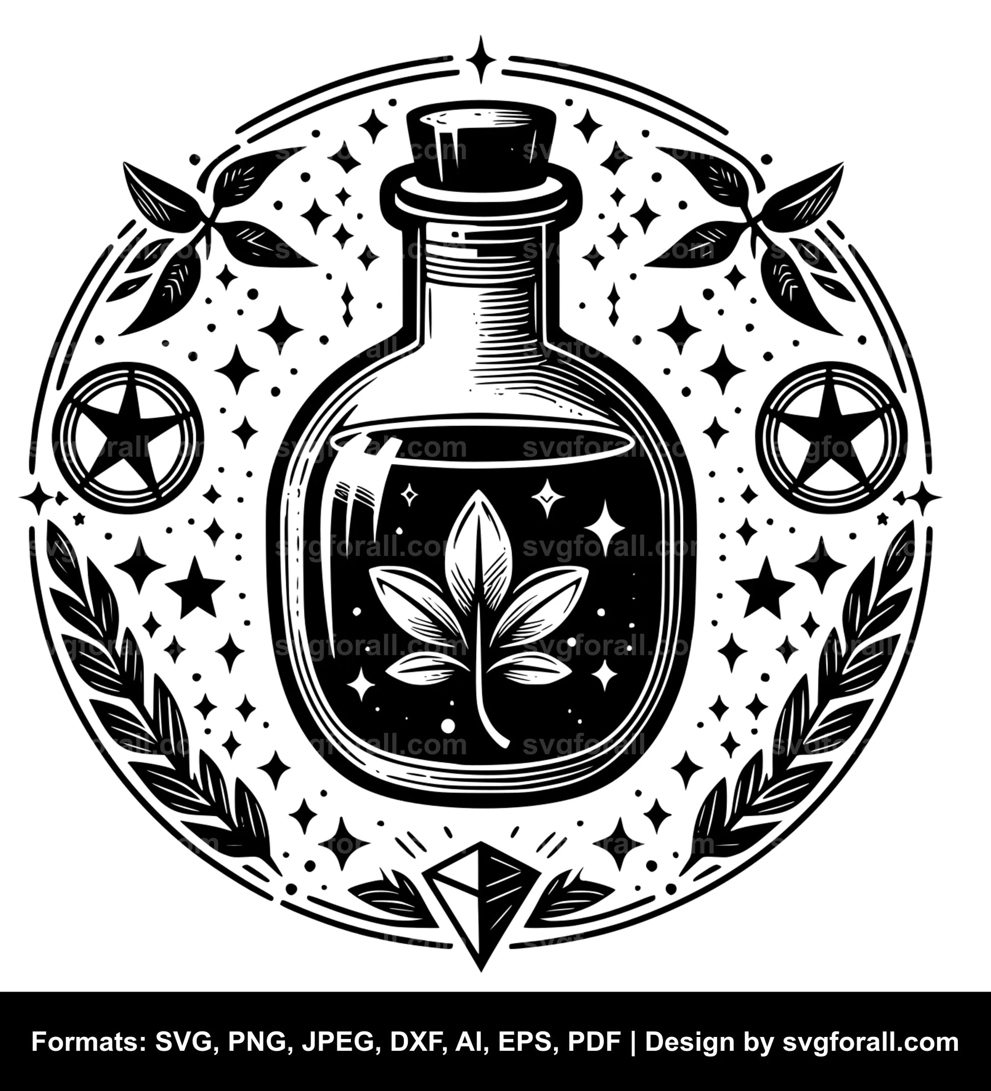 Potion Bottle SVG Vector