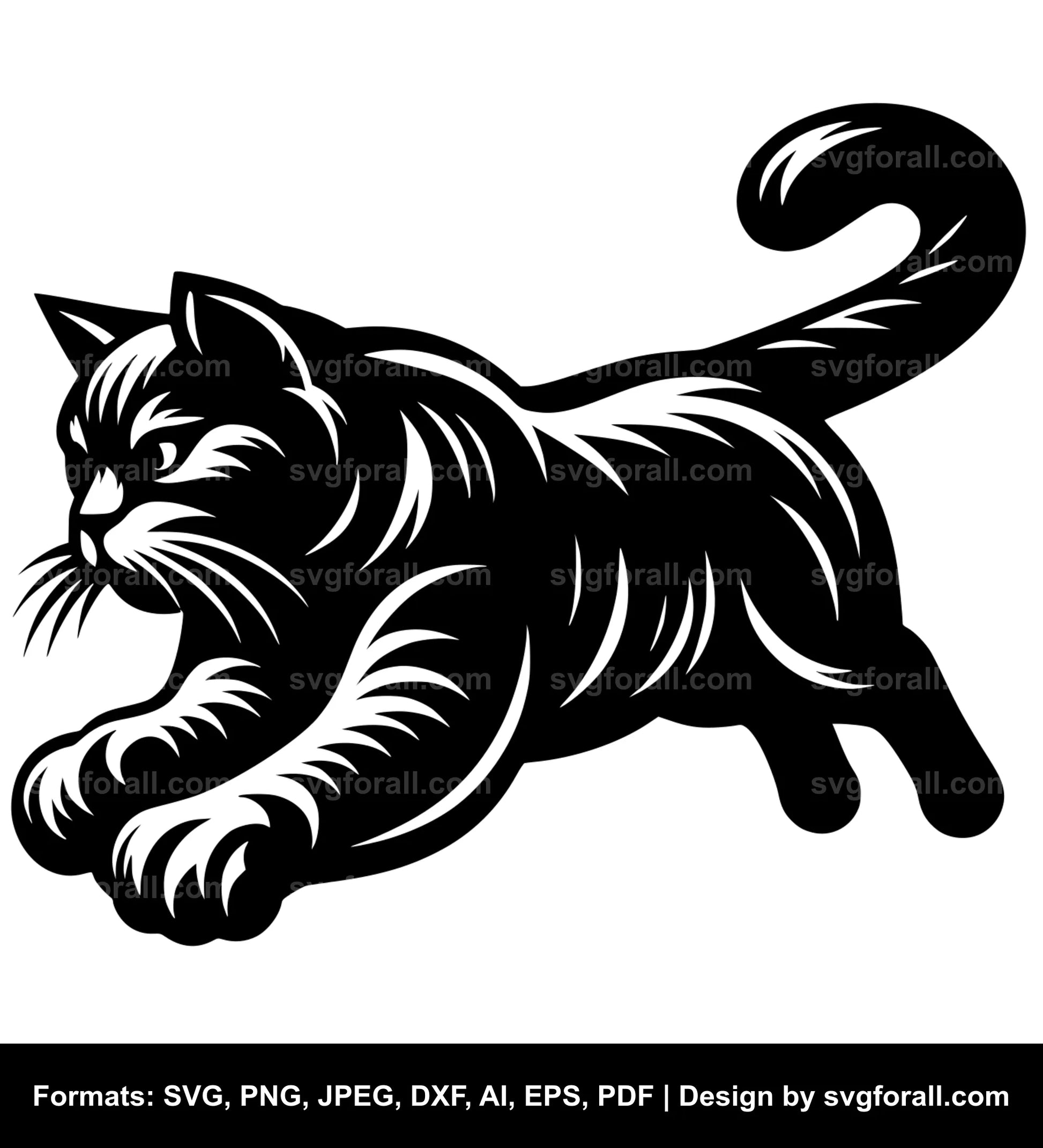 Pouncing Cat Cricut SVG