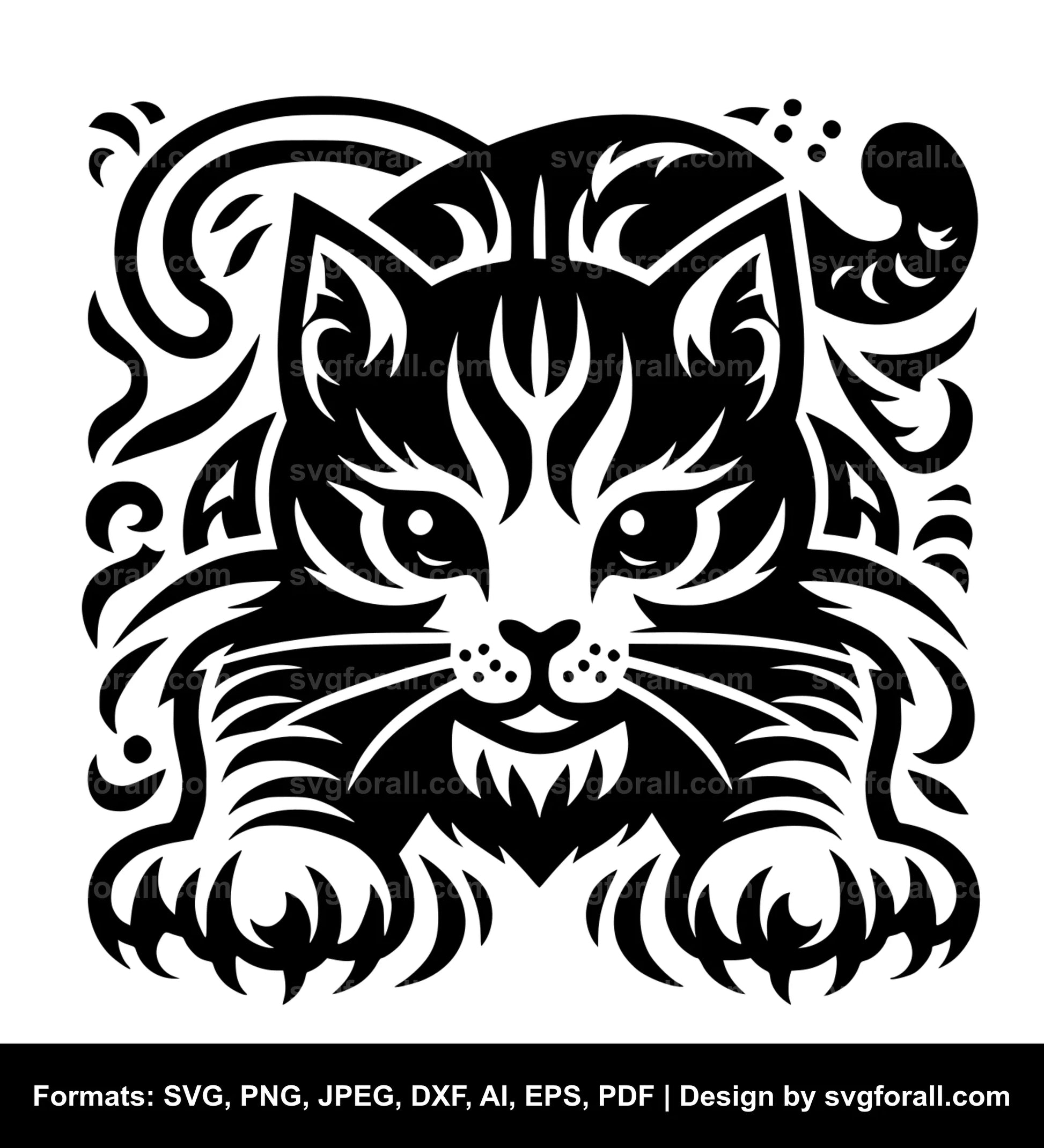 Pouncing Cat SVG