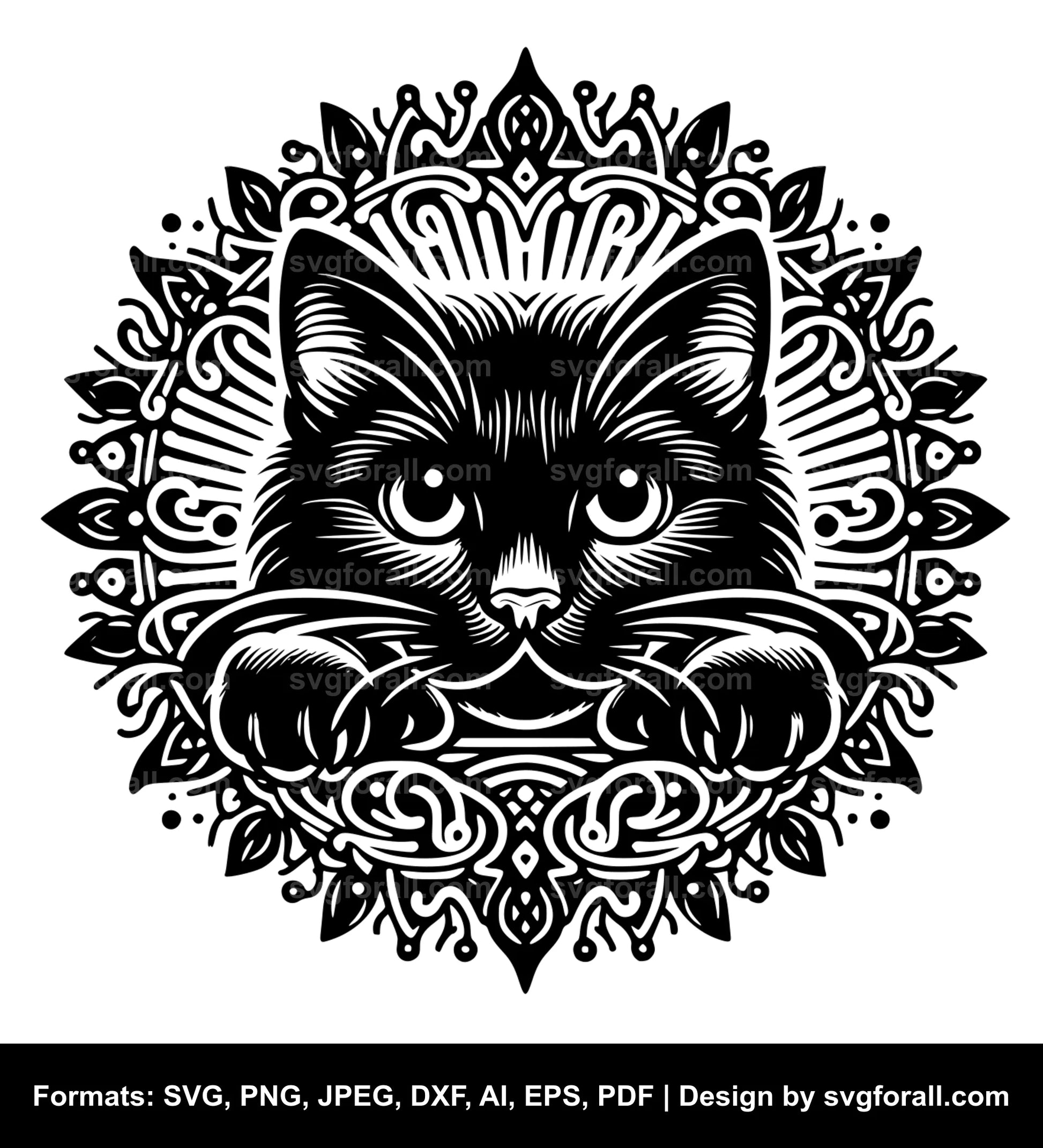 Pouncing Cat SVG PNG