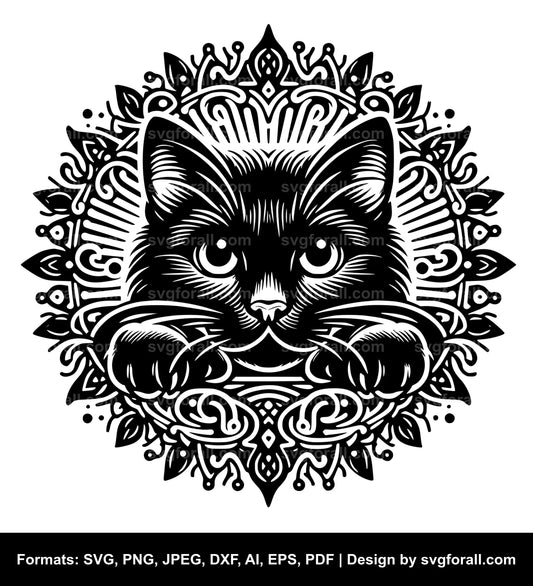 Pouncing Cat SVG PNG