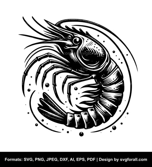 Prawn Black SVG