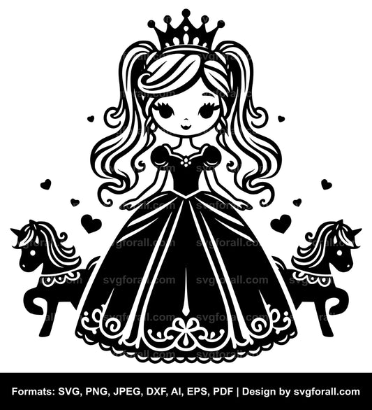 Princess Black SVG