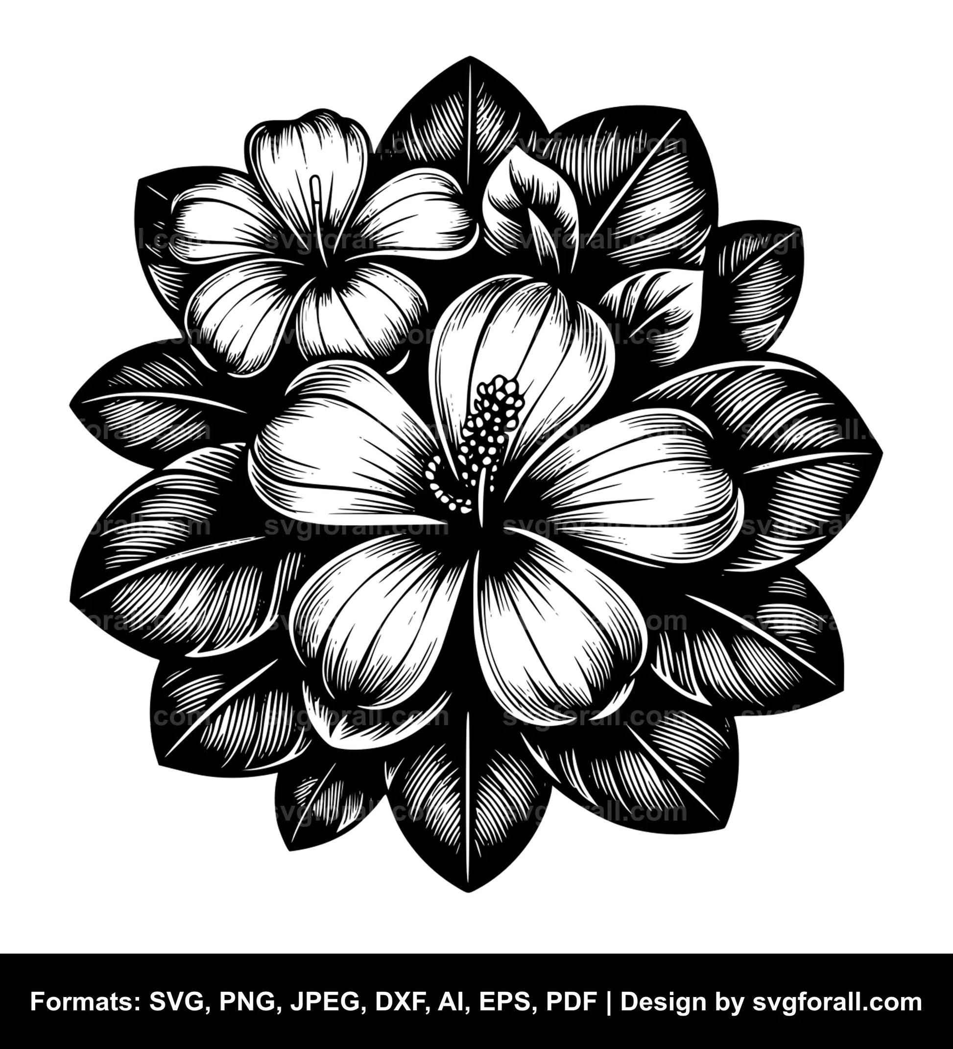 Puakenikeni Flower SVG File