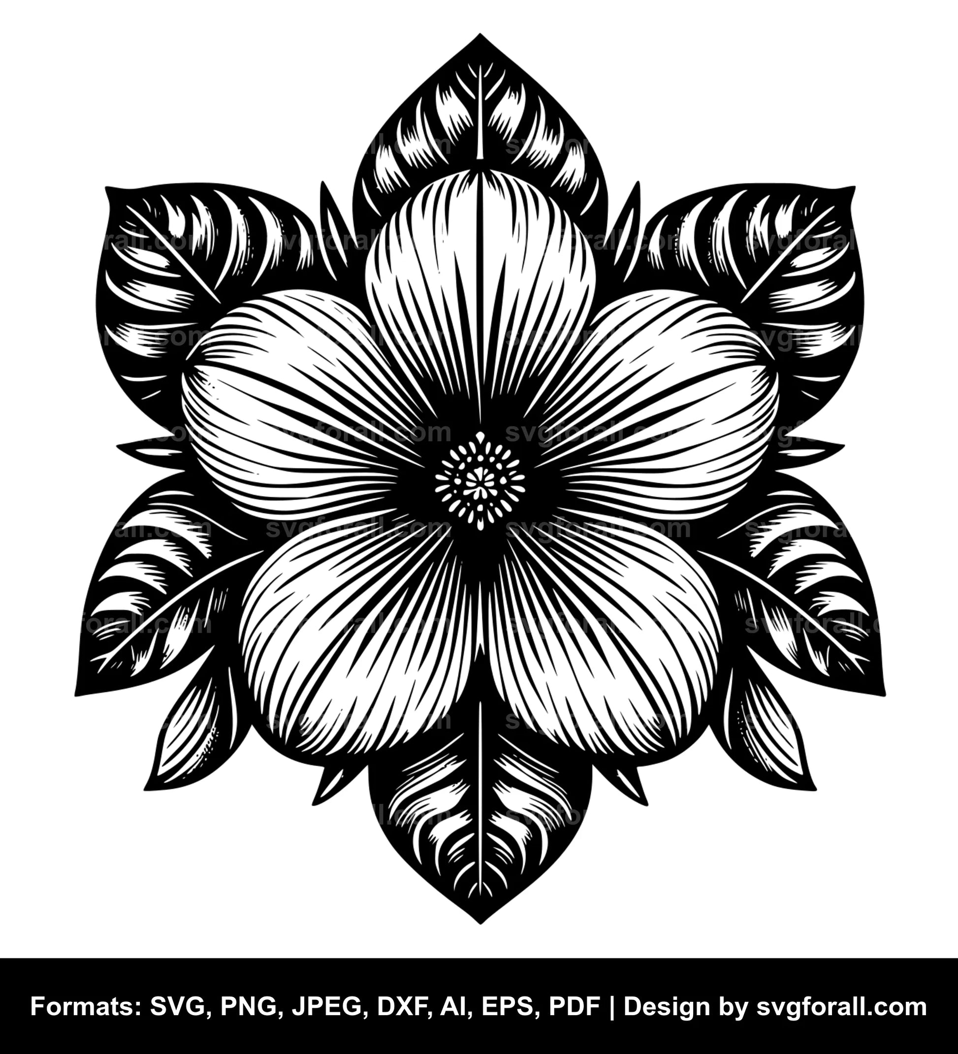 Puakenikeni Flower SVG Vector