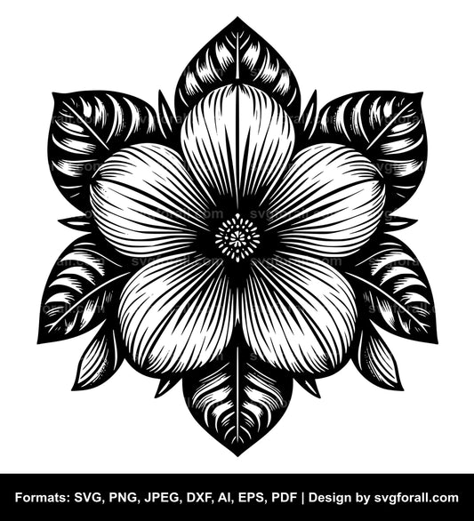 Puakenikeni Flower SVG Vector