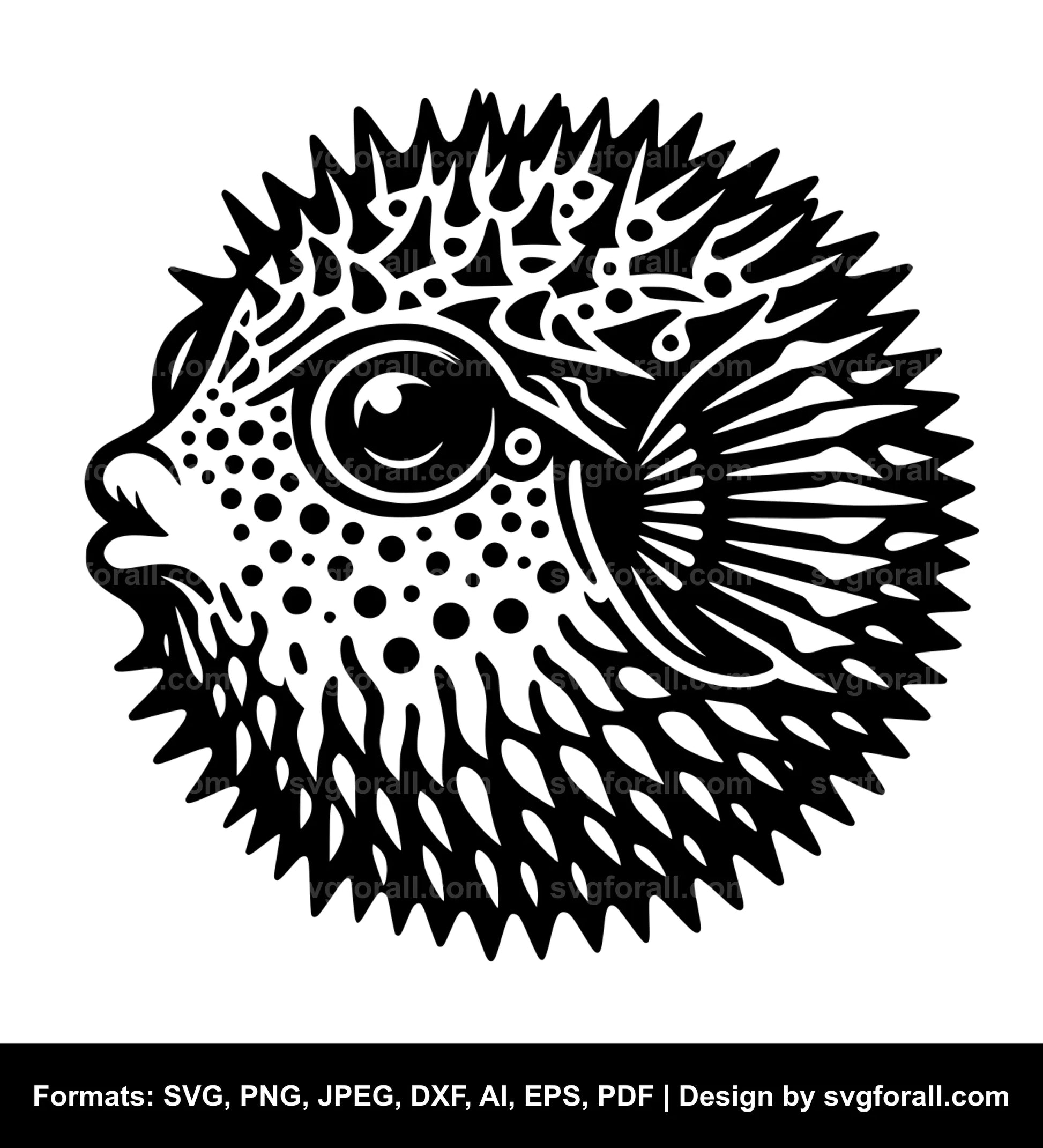 Puffer Fish Clipart SVG