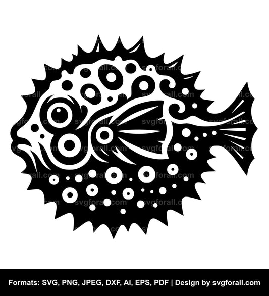 Puffer Fish SVG Design