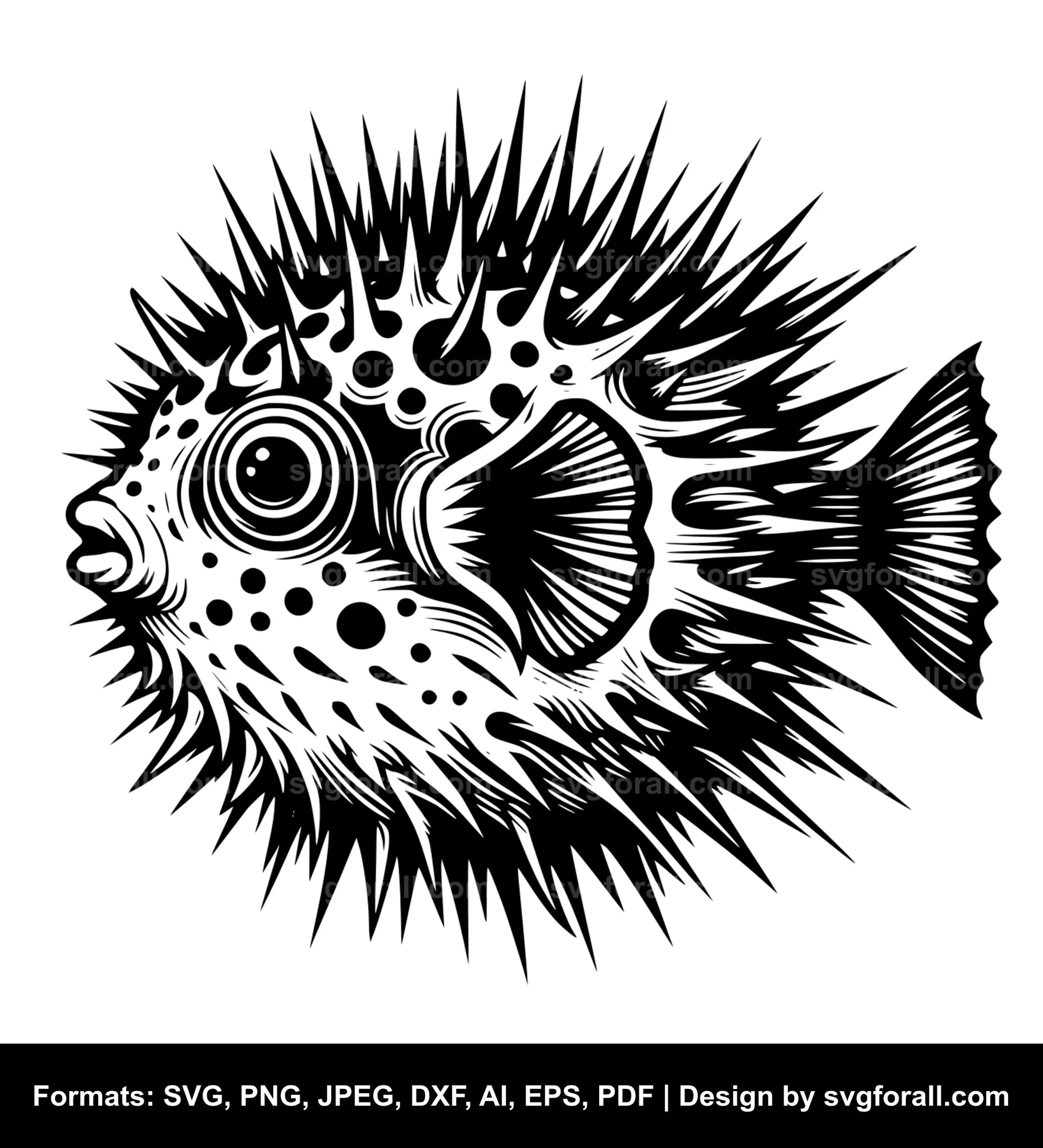 Puffer Fish SVG Vector