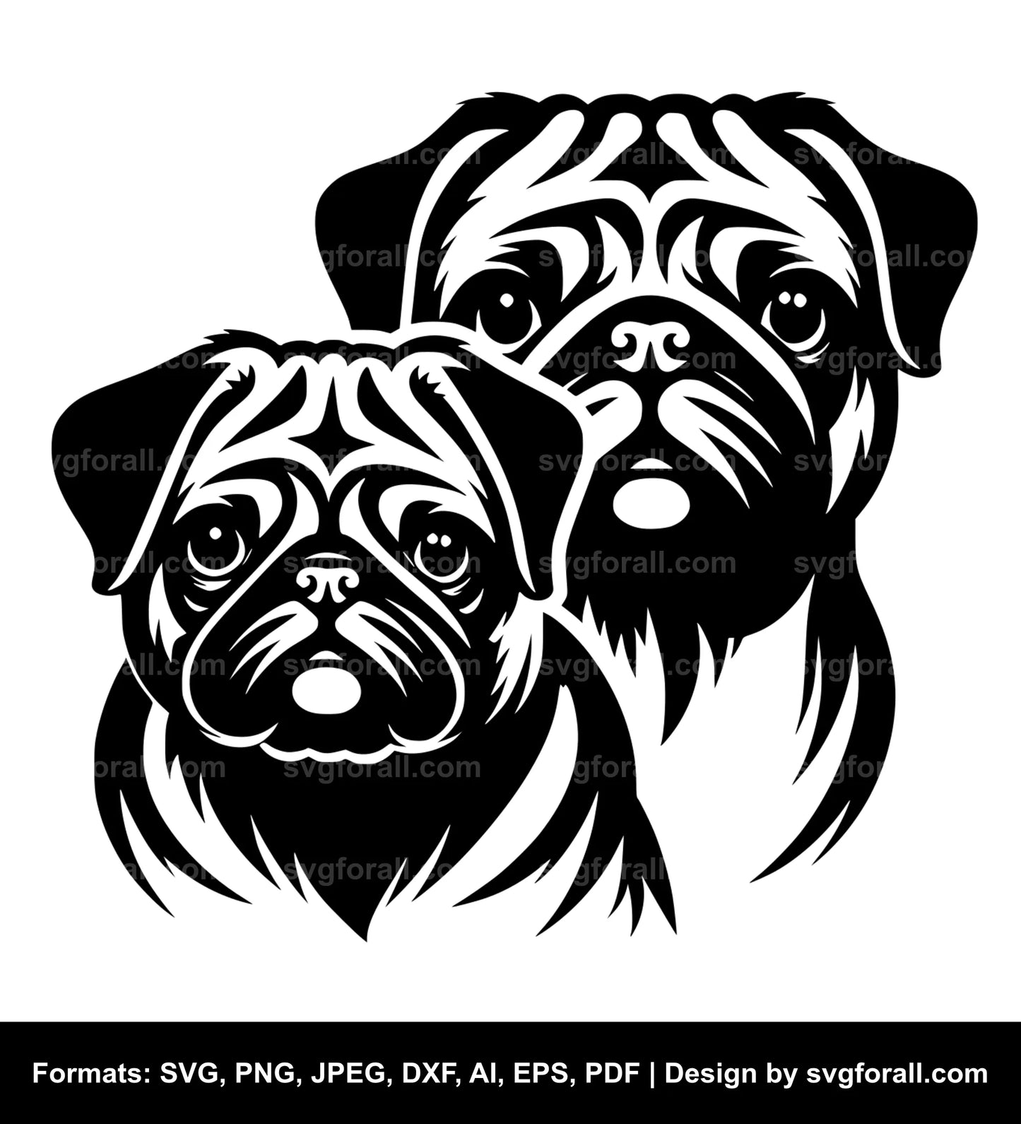 Pug Dog SVG