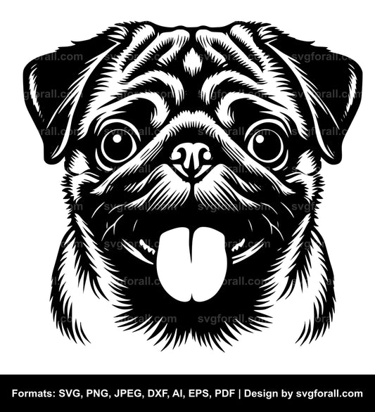 Pug Dog SVG File