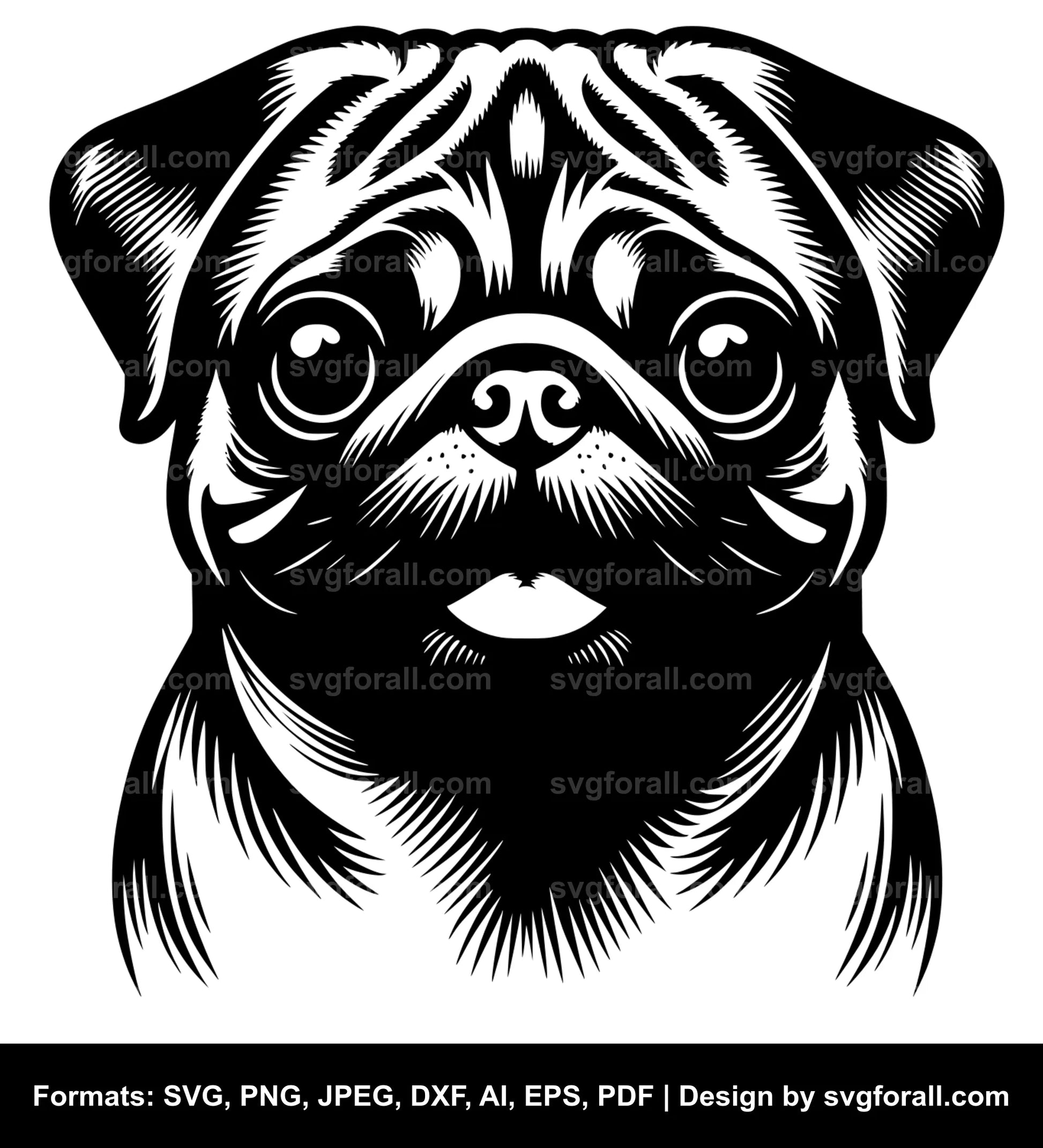 Pug Dog SVG PNG