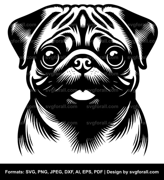 Pug Dog SVG PNG