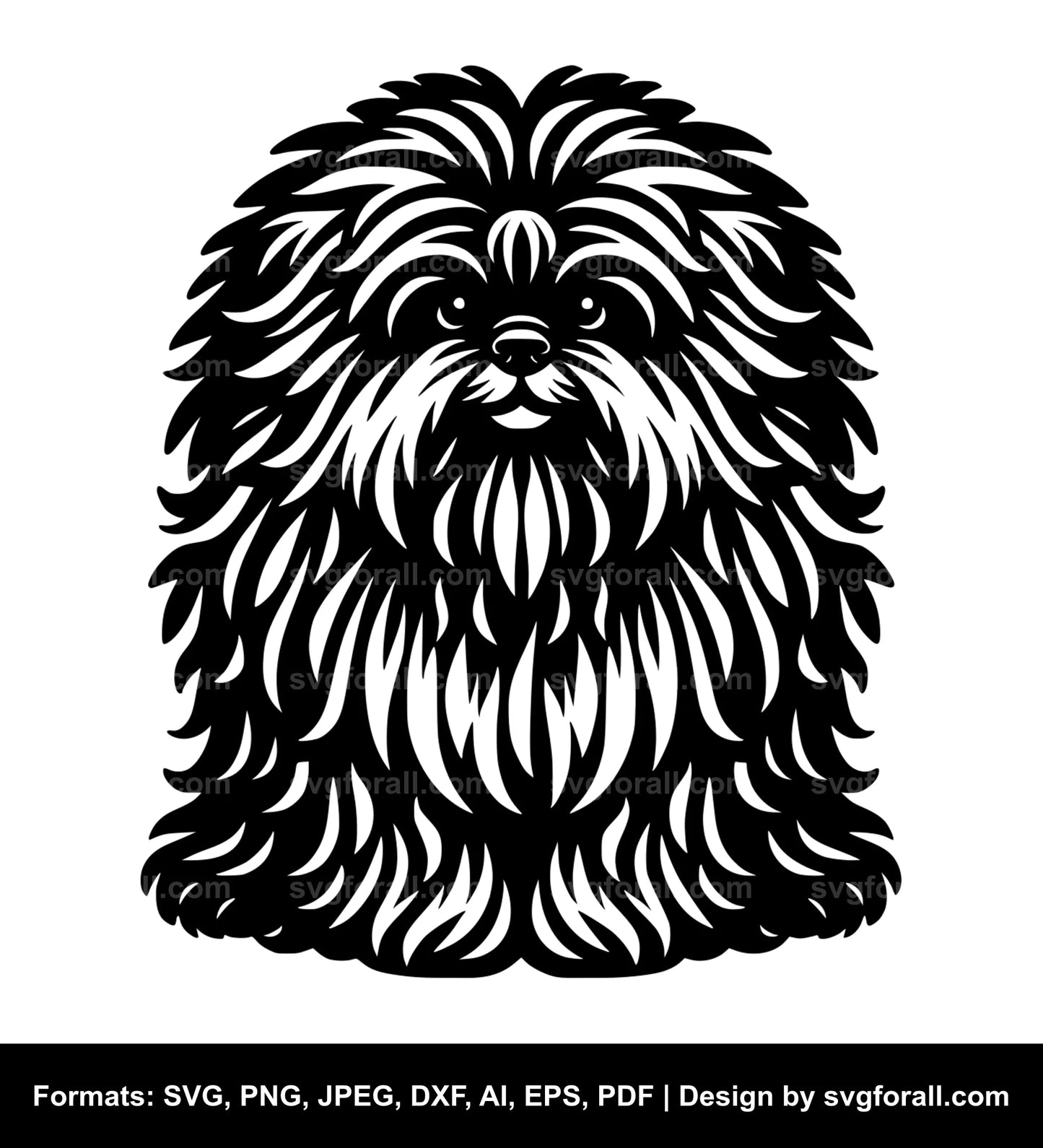 Puli Dog Black SVG