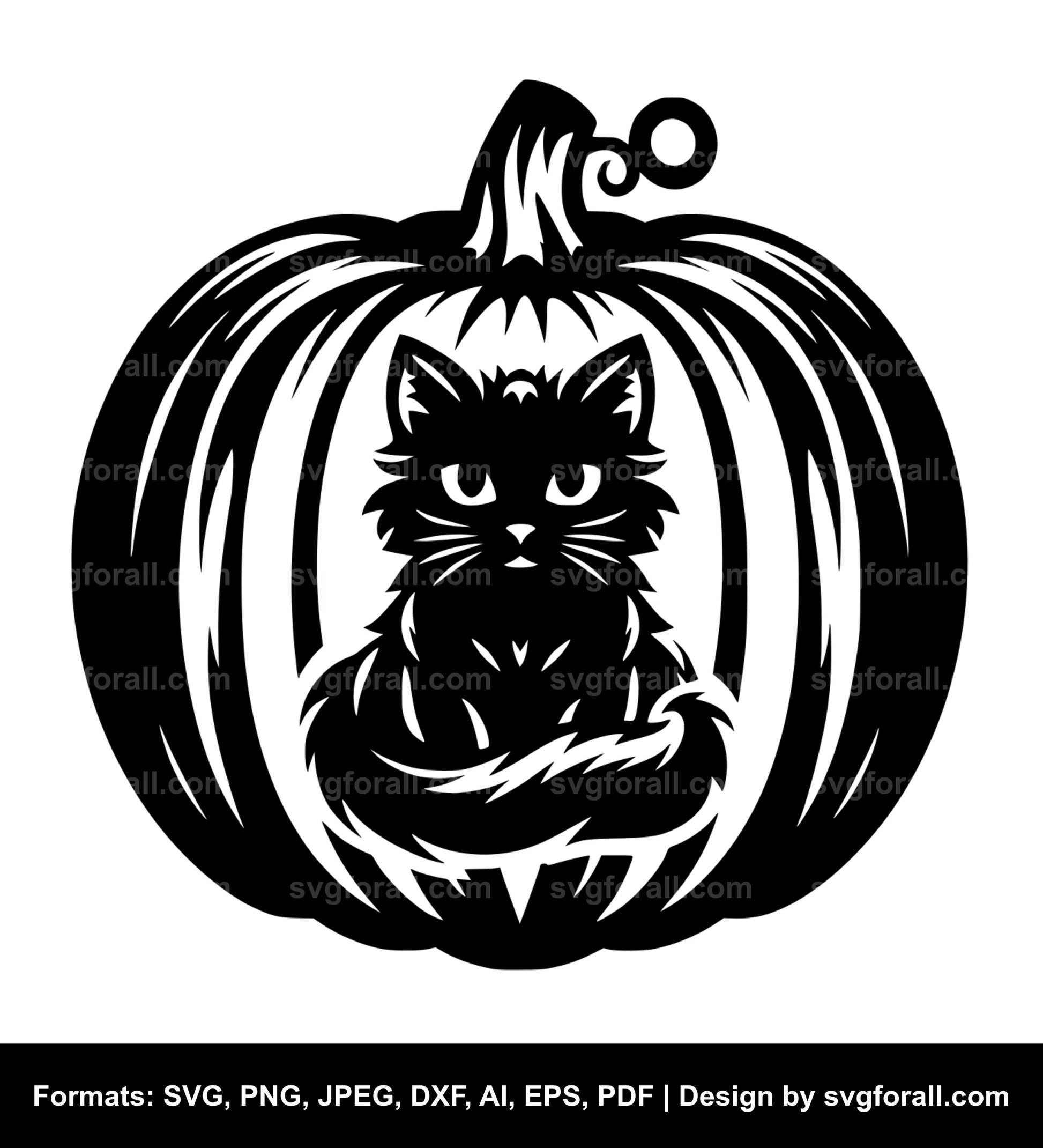 Pumpkin Cat SVG File