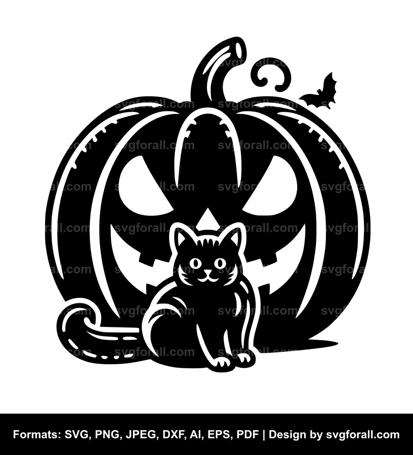 Pumpkin Cat SVG PNG