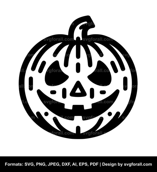 Pumpkin Face SVG Vector