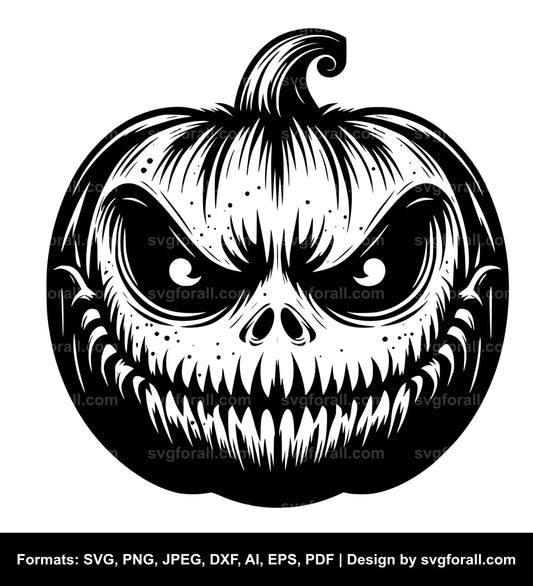 Pumpkin Face Vector SVG