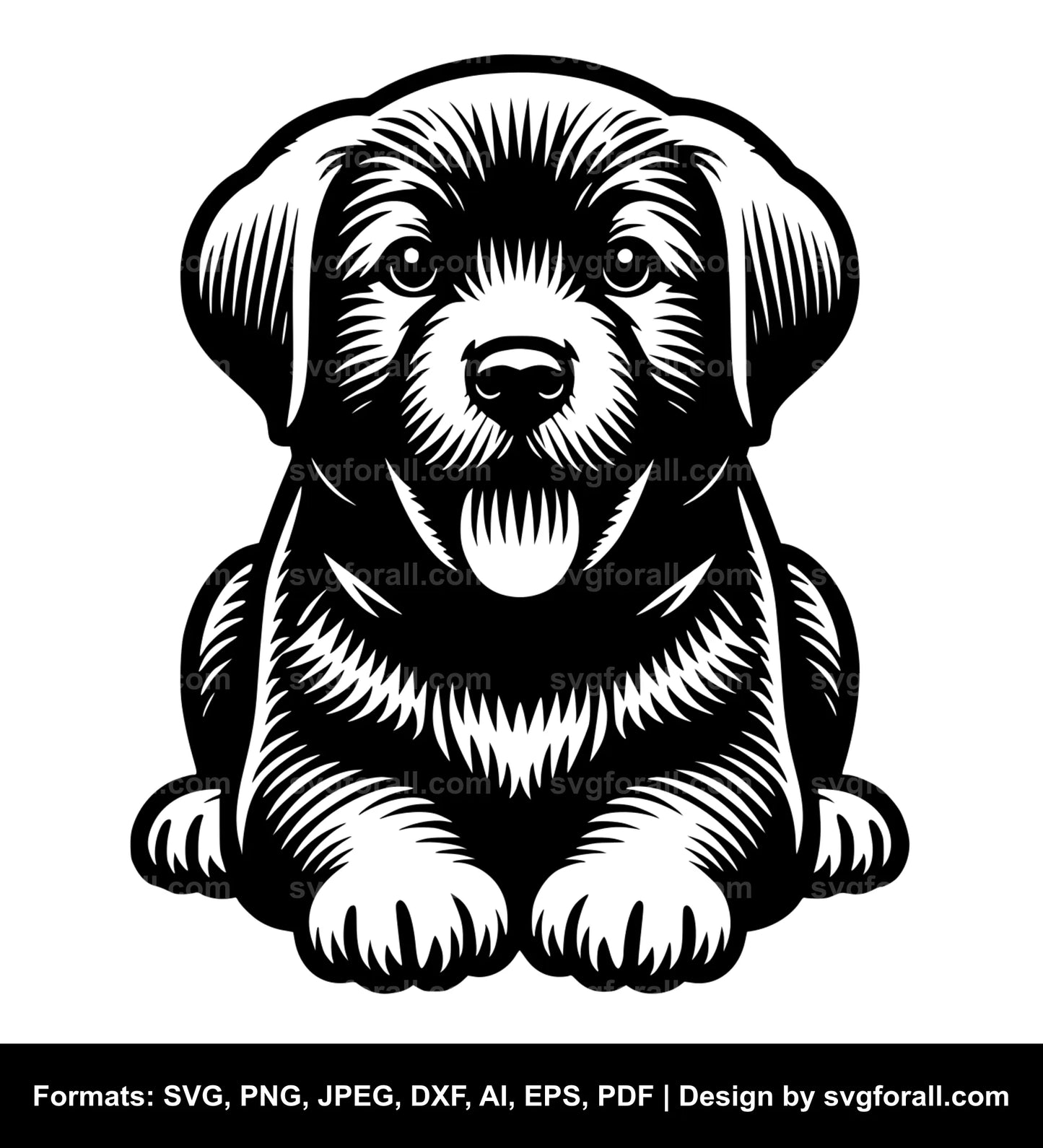 Puppy Black SVG