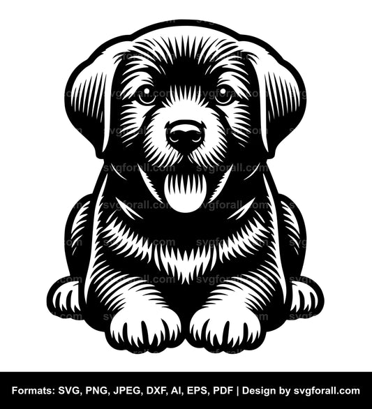 Puppy Black SVG