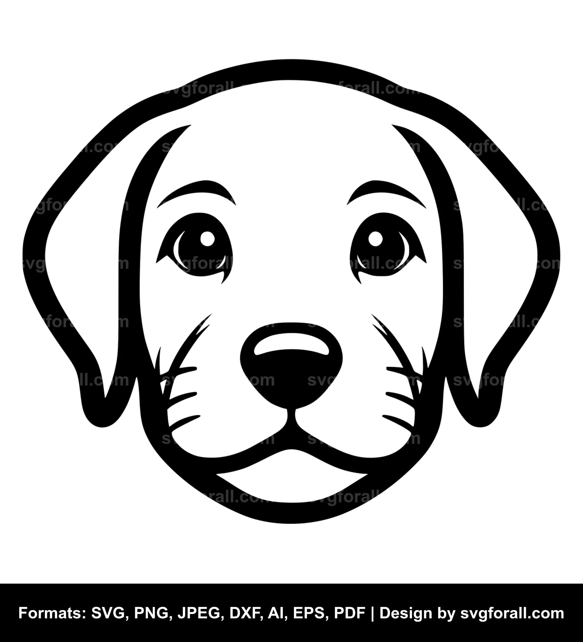 Puppy Face SVG Vector