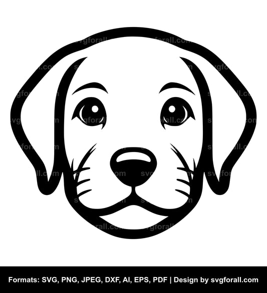 Puppy Face SVG Vector