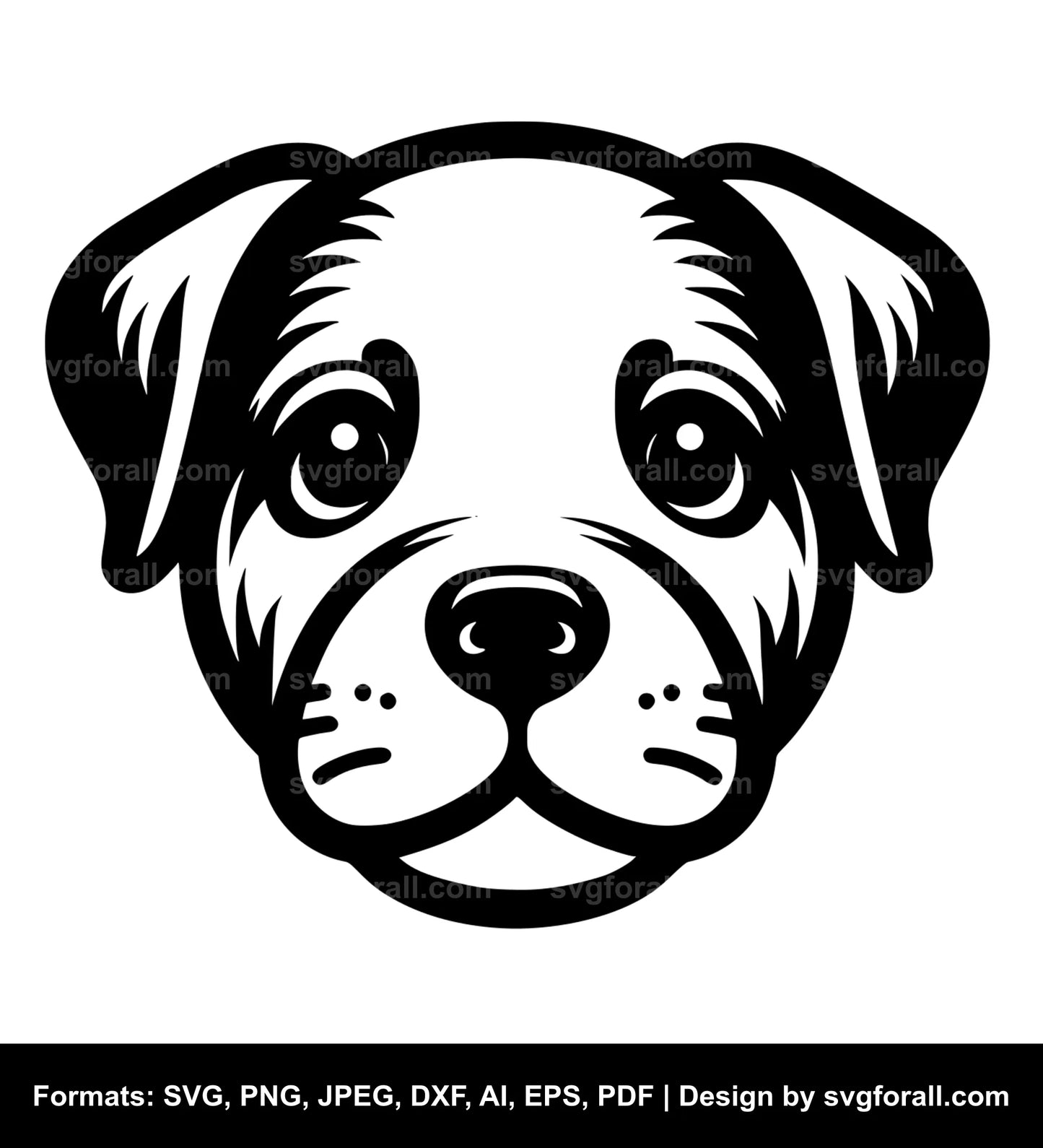 Puppy Face Vector SVG